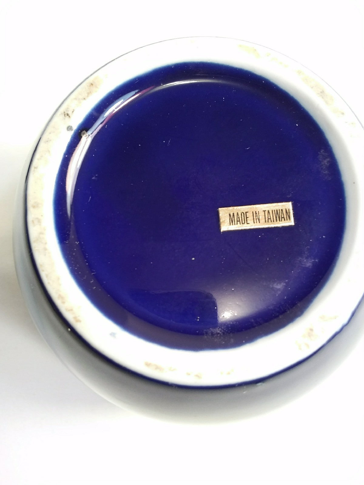 Vintage Ginger Jar Cobalt Blue With Pheasant