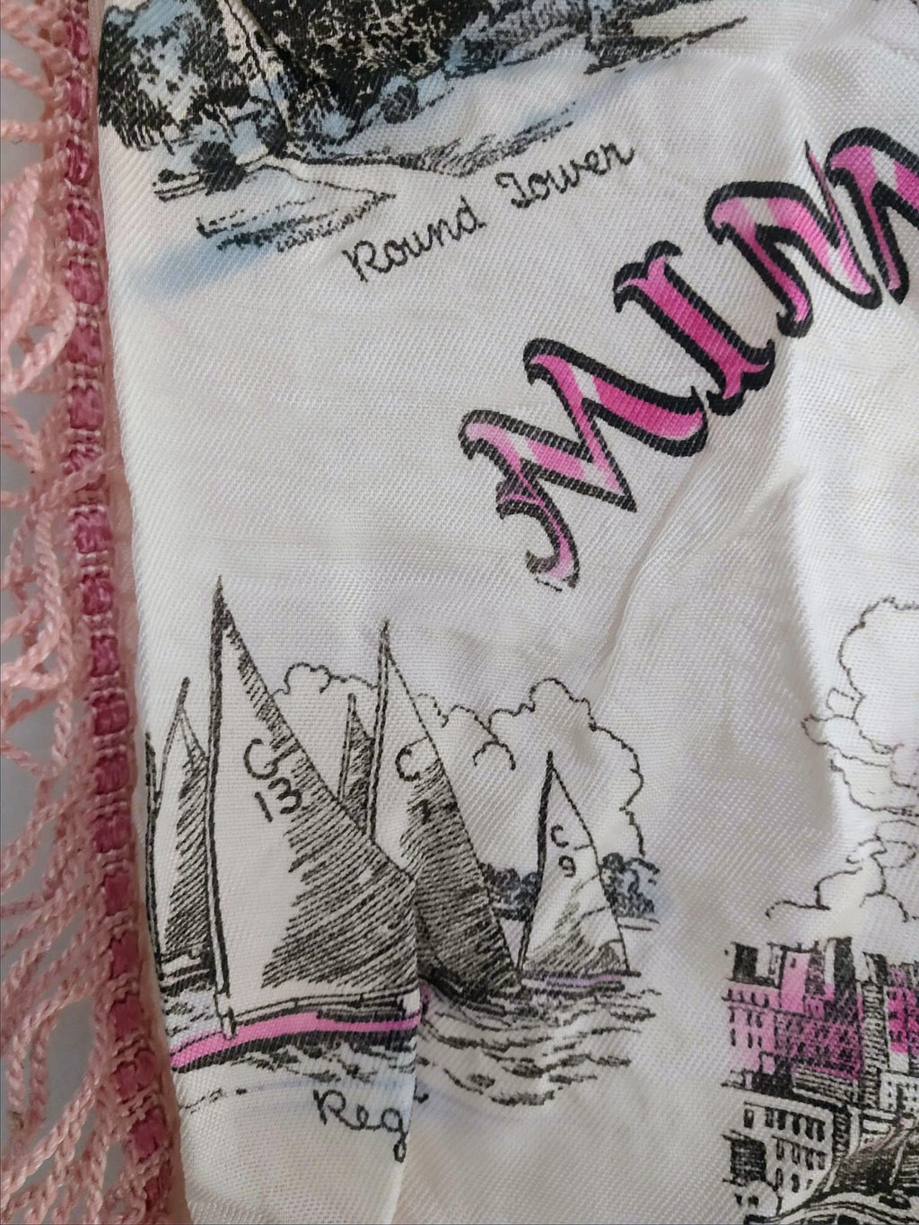 Vintage Satin Souvenir Minneapolis MN Pillow Case Cover  Foshay Tower