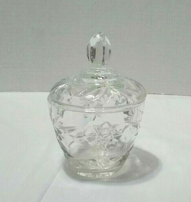 Vintage Anchor Hocking Pressed Glass Early American Dish Set