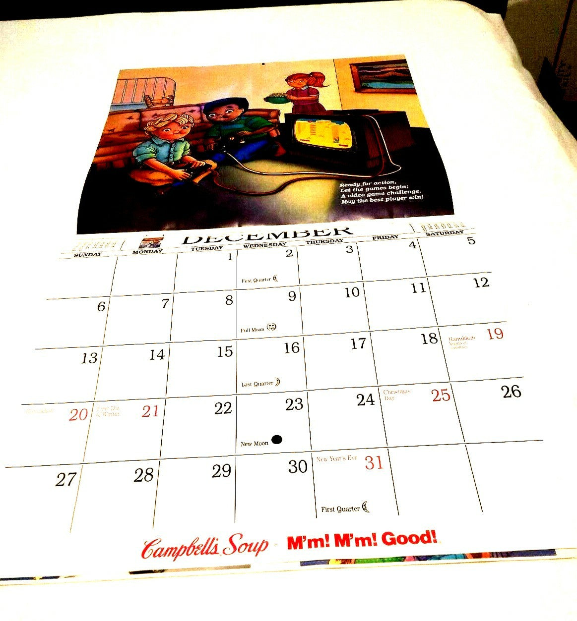 Vintage Space Rocket Campbell Kid Wall Calendar