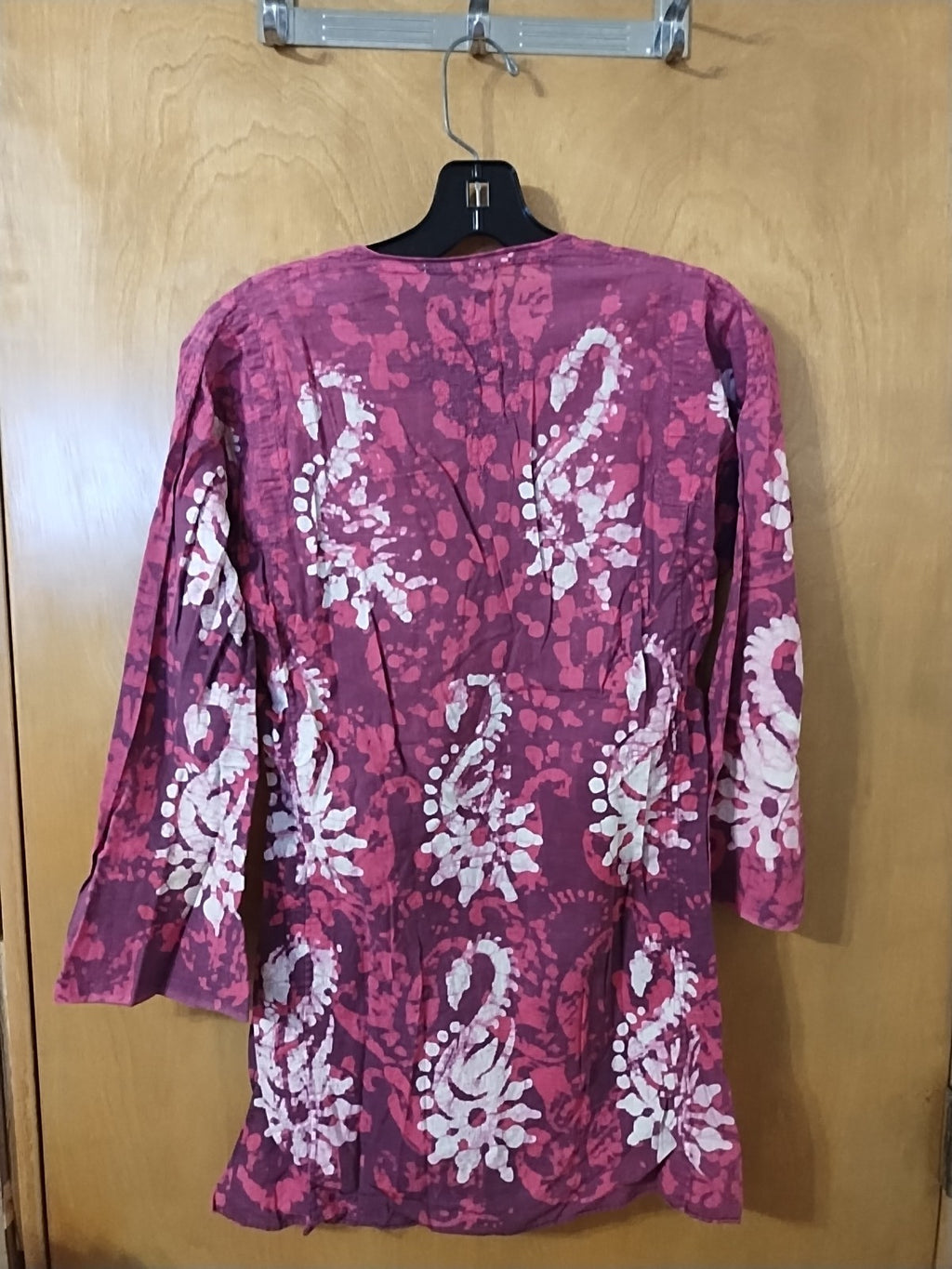 Batik Cotton Collarless Shirt