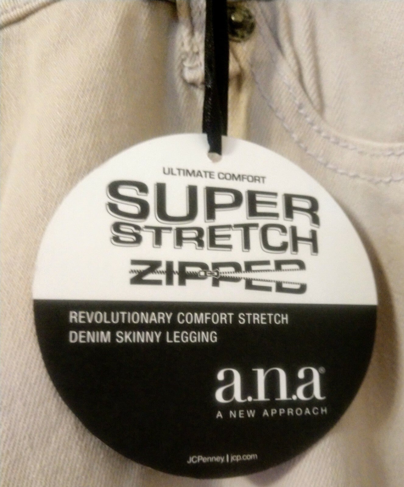 Stretch Jeans Denim Skinny Leggings Stone Beige Color a.n.a Women's