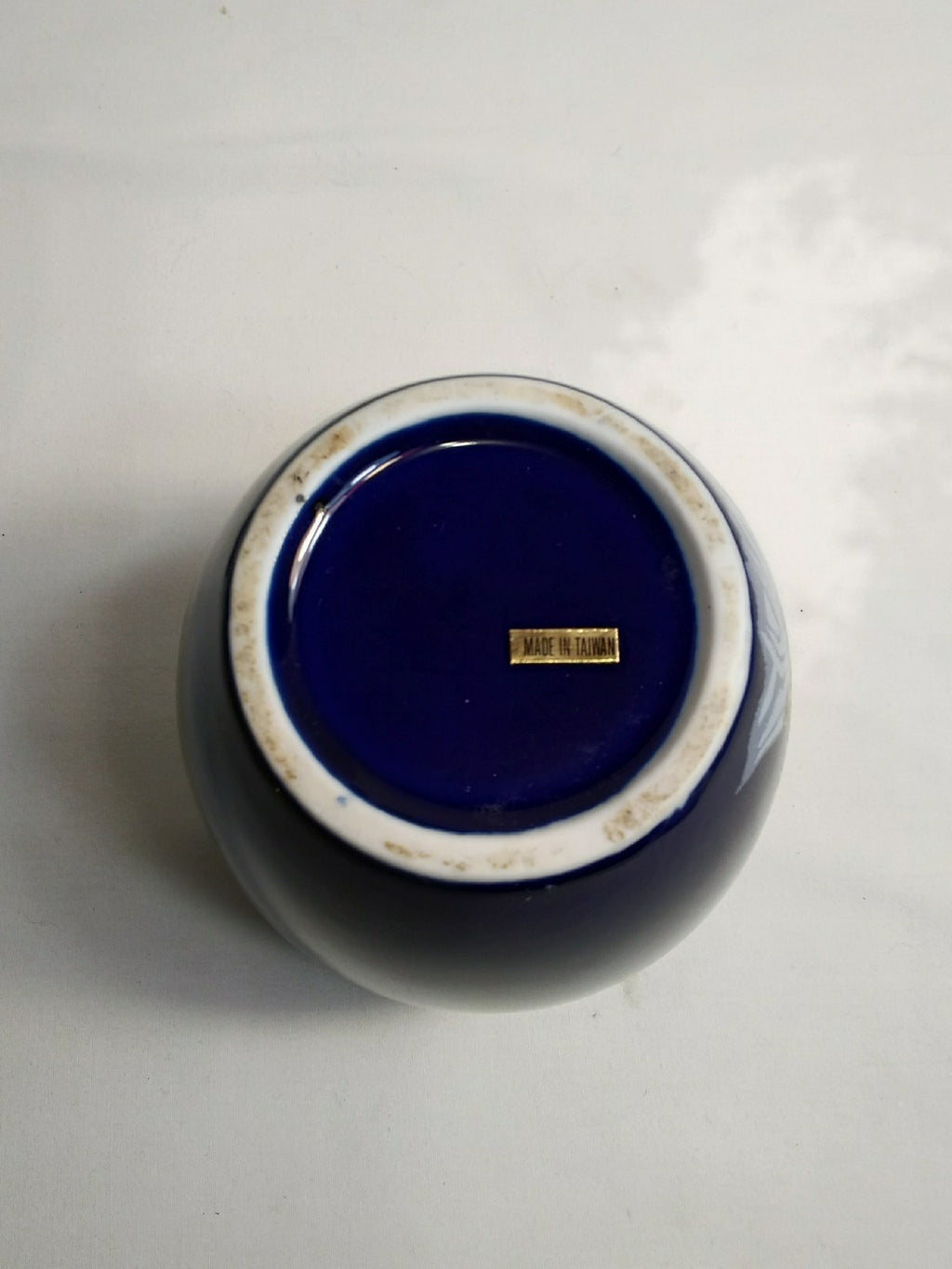 Vintage Ginger Jar Cobalt Blue With Pheasant