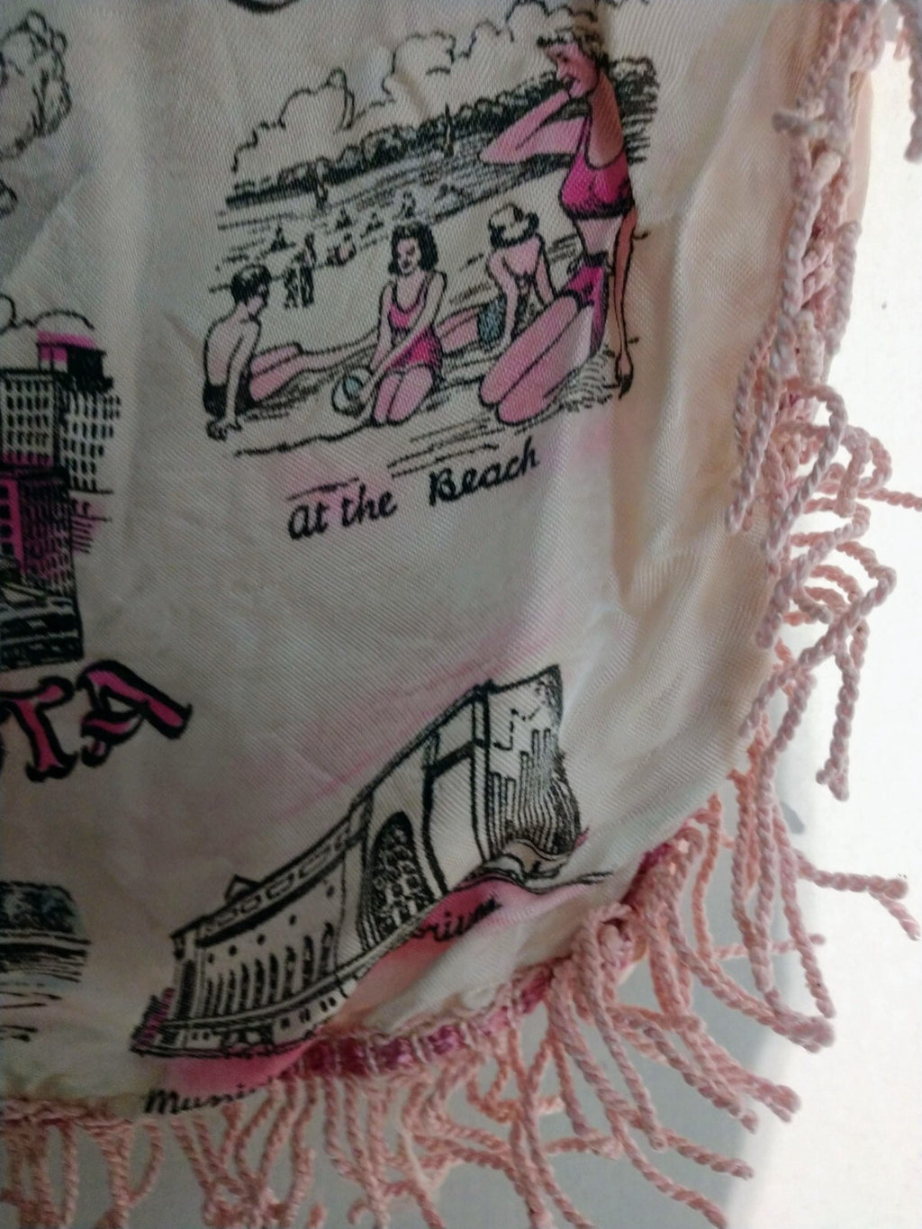 Vintage Satin Souvenir Minneapolis MN Pillow Case Cover  Foshay Tower