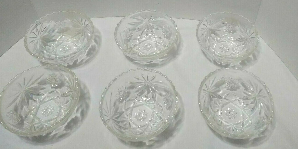 Vintage Anchor Hocking Pressed Glass Early American Dish Set