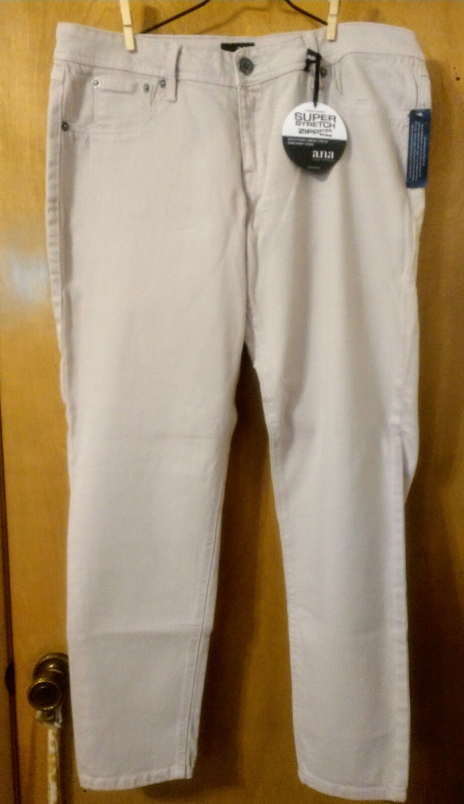 Stretch Jeans Denim Skinny Leggings Stone Beige Color a.n.a Women's