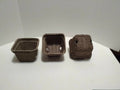 (Lot of 50 / 100 / 250)  Fiber Grow Square Pots 5.5" X 3.5" Tall Coir Pots