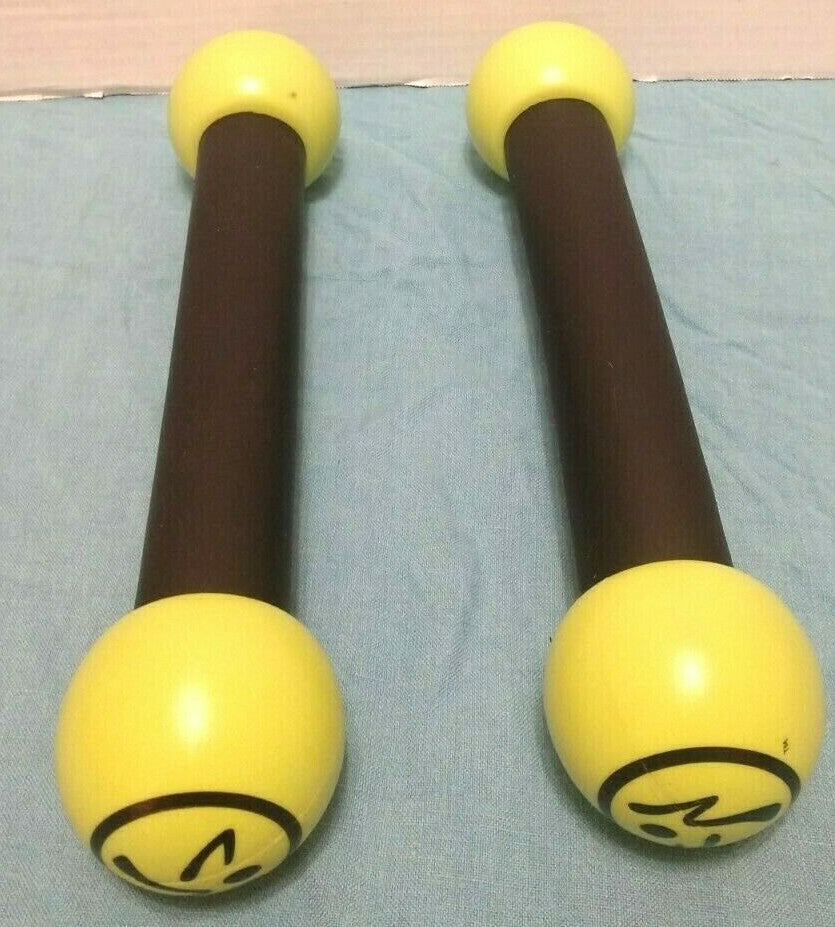 Zumba Toning Sticks Green/Yellow Shaker Workout Weights