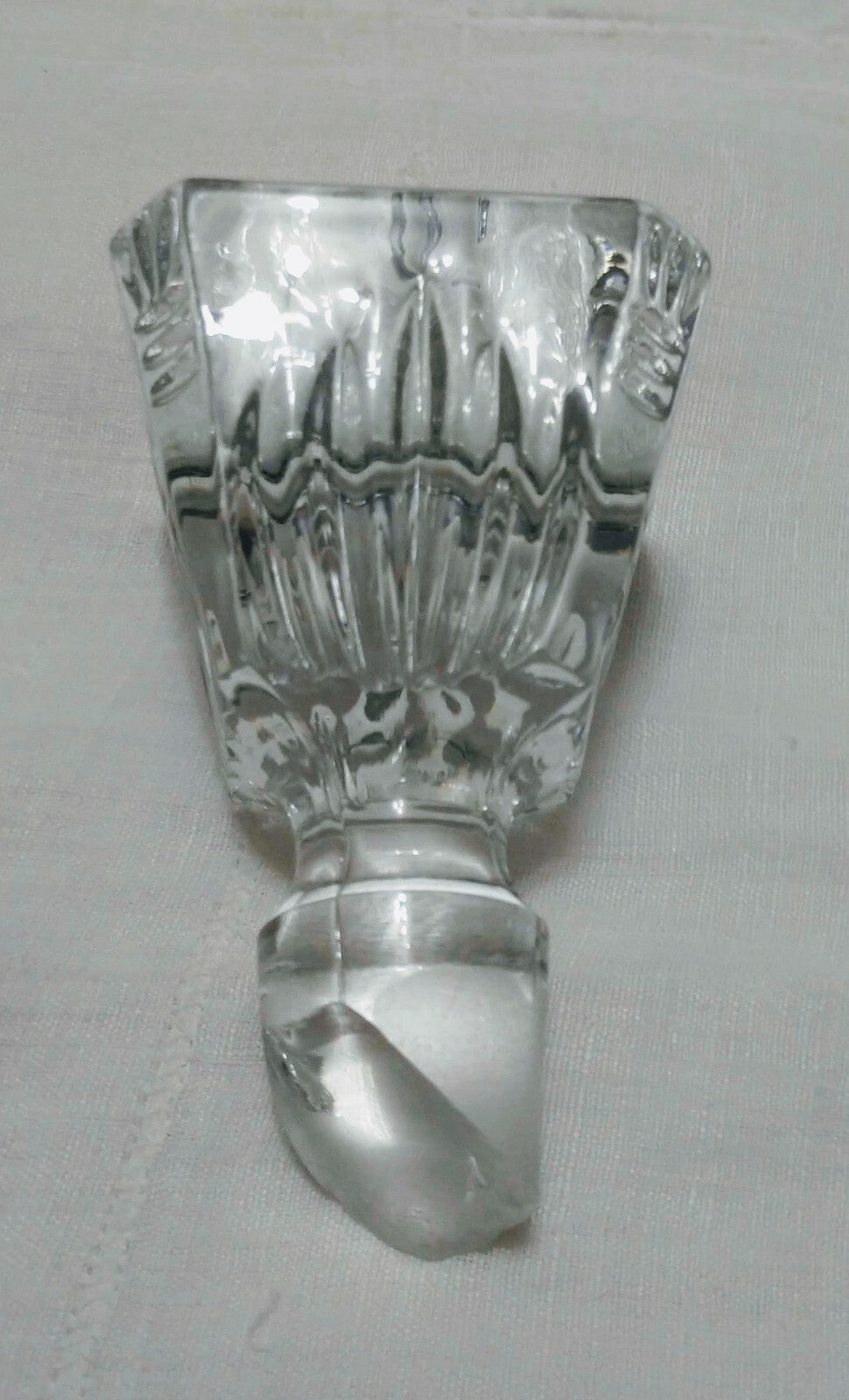 Lead Crystal Mid Century Rye Decanter 10 3/4"