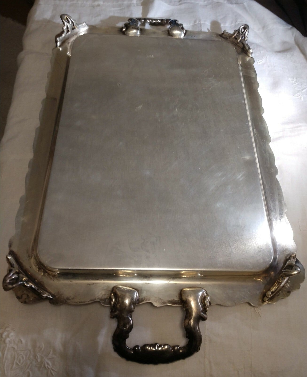 Antique F.B. Rogers Silver Co. Trademark 1883 Silver Plate Large Tray