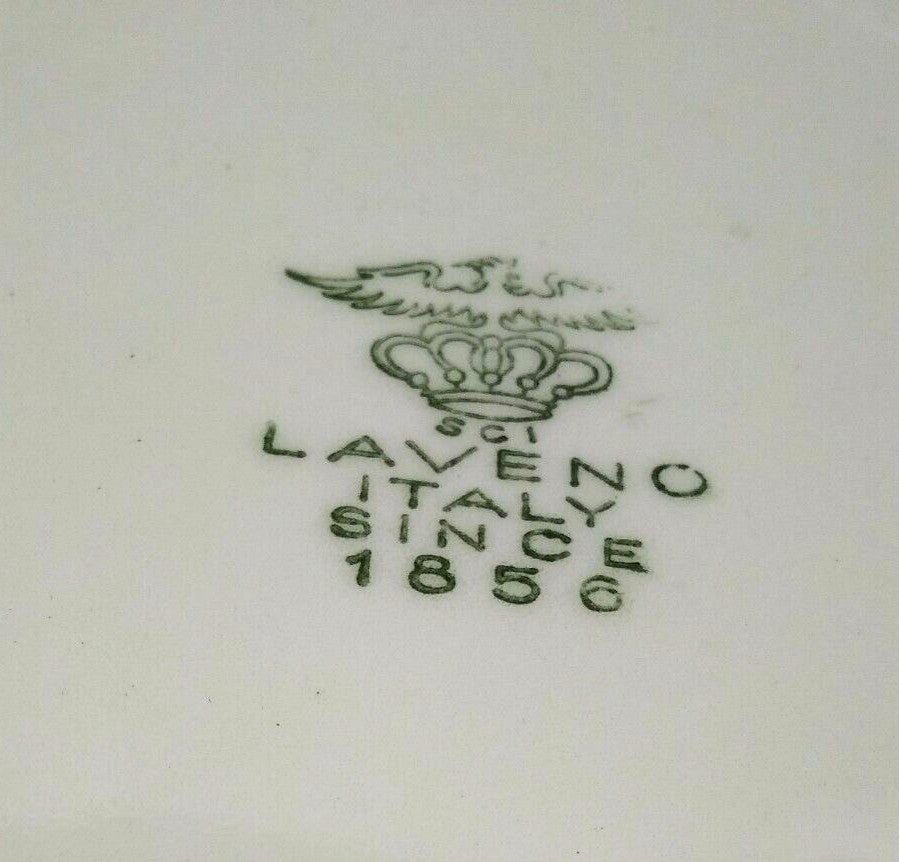 Laveno Large Embossed Oval Serving Bowl Italy