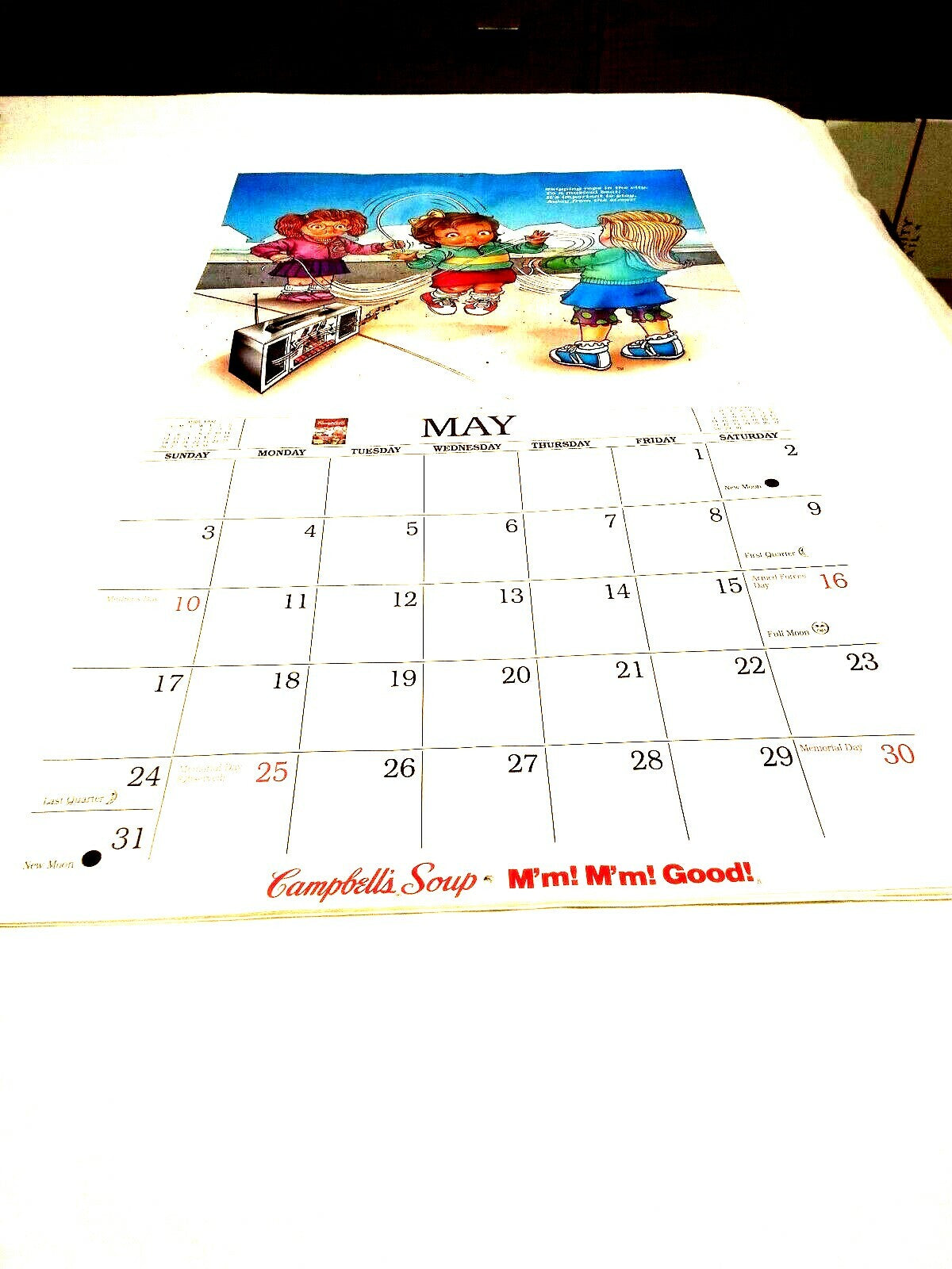 Vintage Space Rocket Campbell Kid Wall Calendar