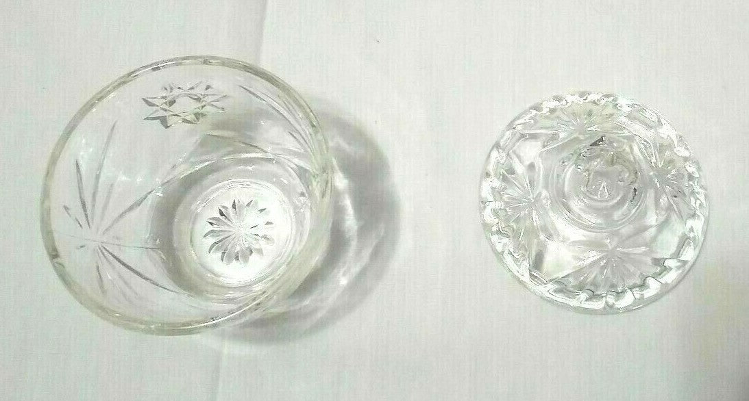 Vintage Anchor Hocking Pressed Glass Early American Dish Set