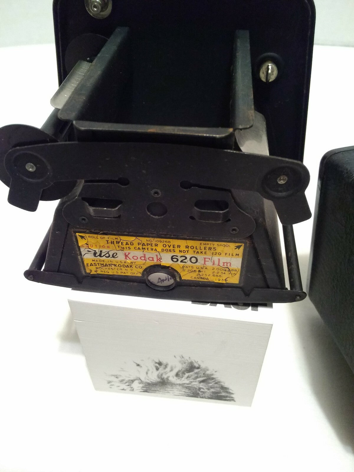 Vintage 1950's Kodak Flash Brownie Six-20 Box Camera & Flash Holder Unit