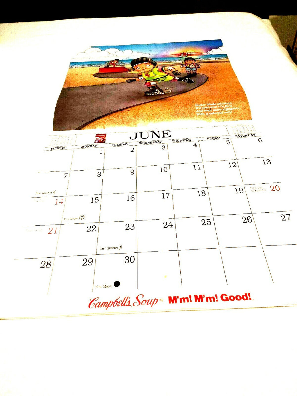 Vintage Space Rocket Campbell Kid Wall Calendar