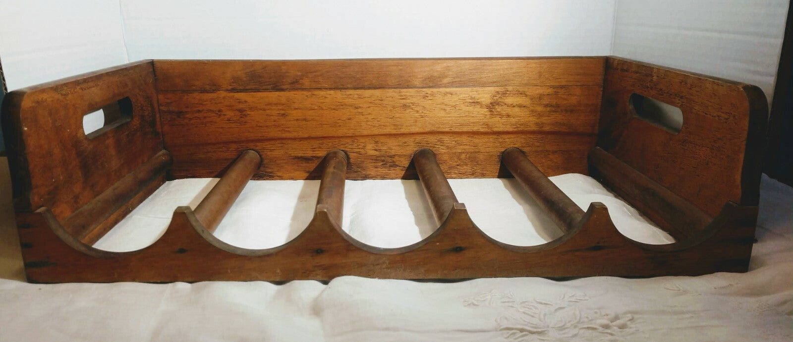 Wooden 5 Bottle Stackable Wine Rack