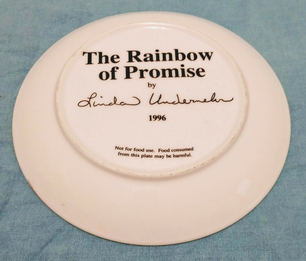 Noah's Ark Collector Plate RAINBOW OF PROMISE 1996 Linda Undernehr 8" Porcelain