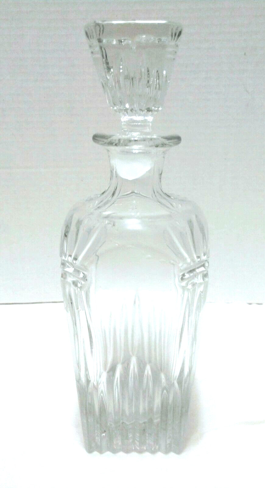 Lead Crystal Mid Century Rye Decanter 10 3/4"
