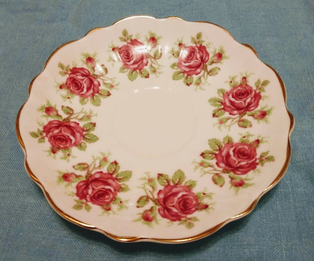 C & E VICTORIA Saucer Pink Roses Pattern England Saucer Only