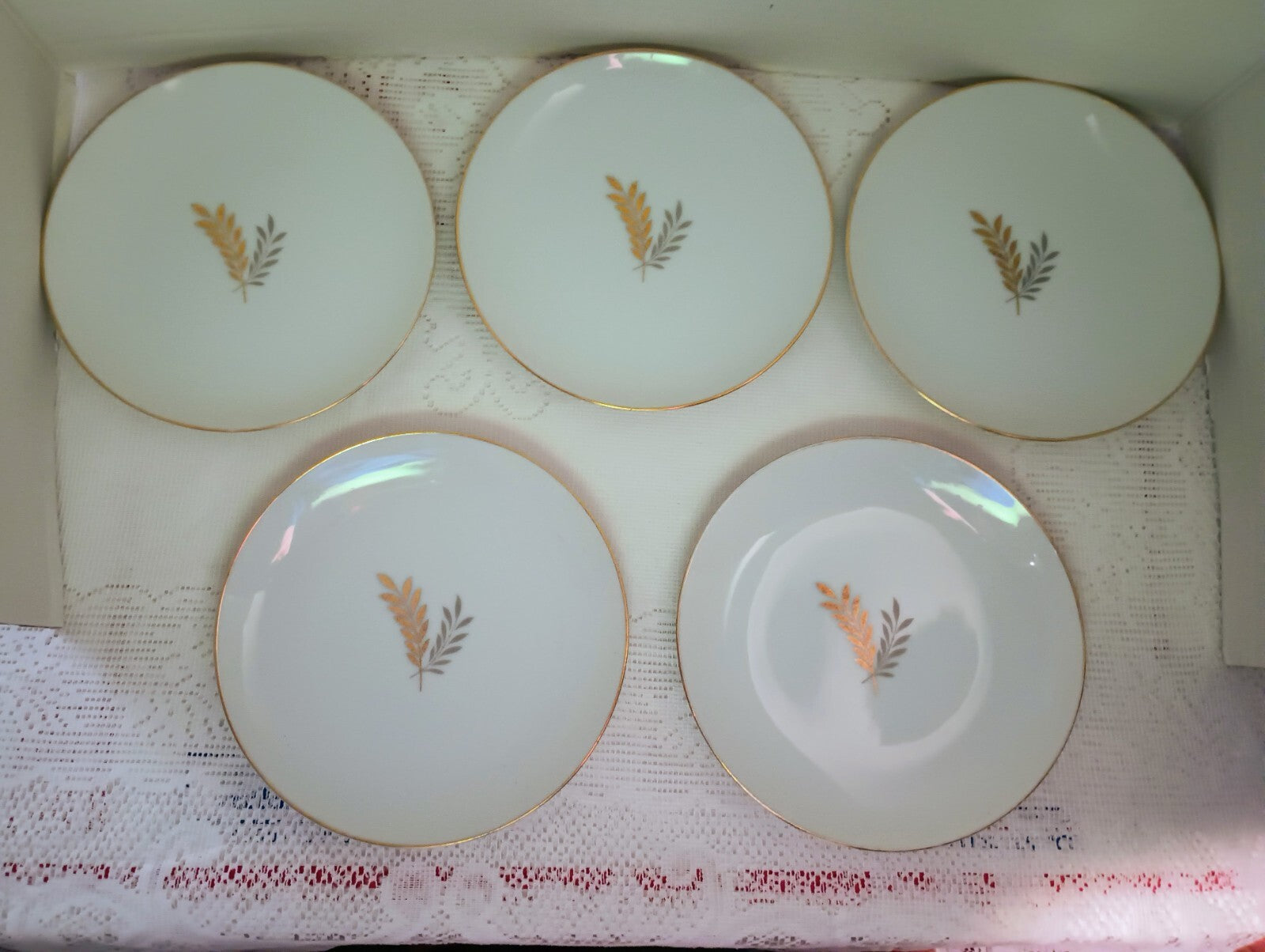 Vintage ACI Fine China Of Japan Duet 5084 Salad Plates