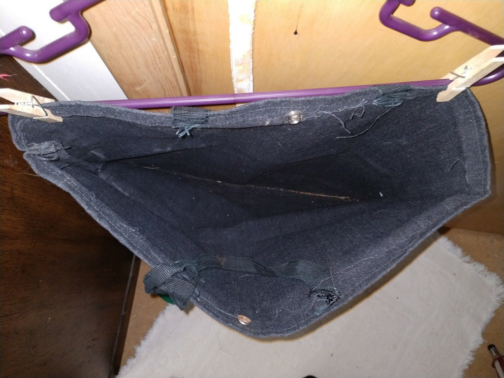 Vintage Large Cotton Bag With Egyptian Art