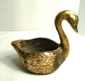 Vintage Swan Brass Planter