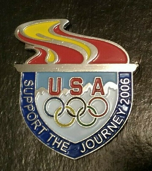 Winter Olympics Torino Turin Italy Pin 2006 USA Team Rings