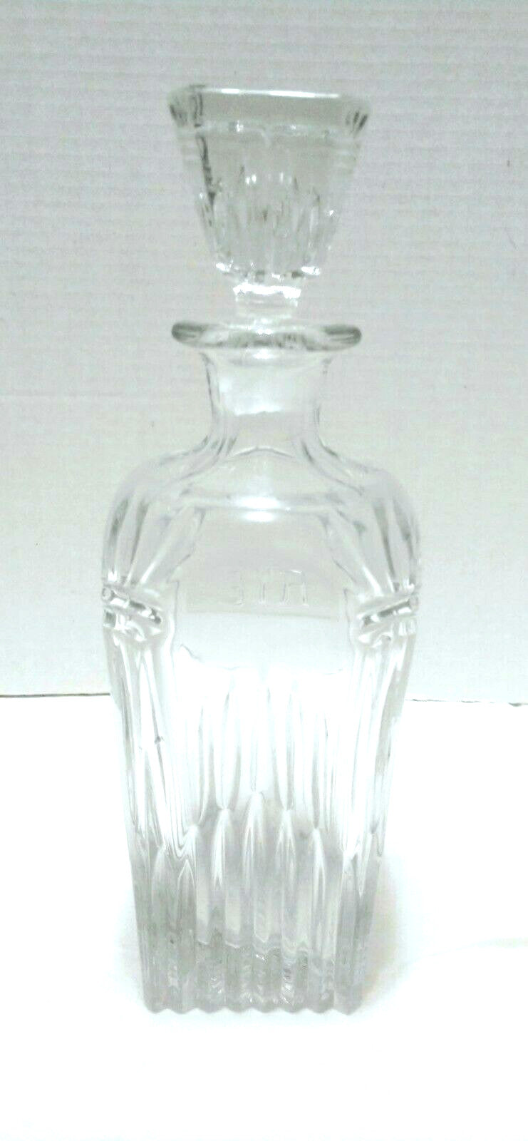 Lead Crystal Mid Century Rye Decanter 10 3/4"