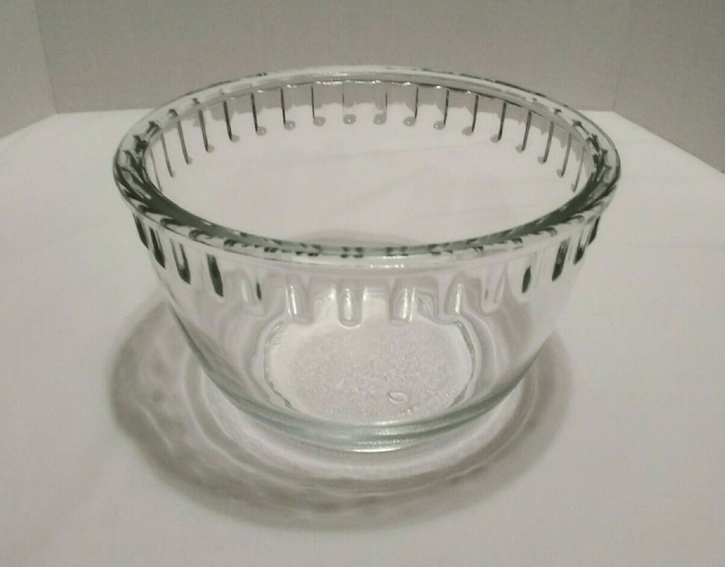 Vintage Mixing Bowl Quartz Large Cut Glass USA