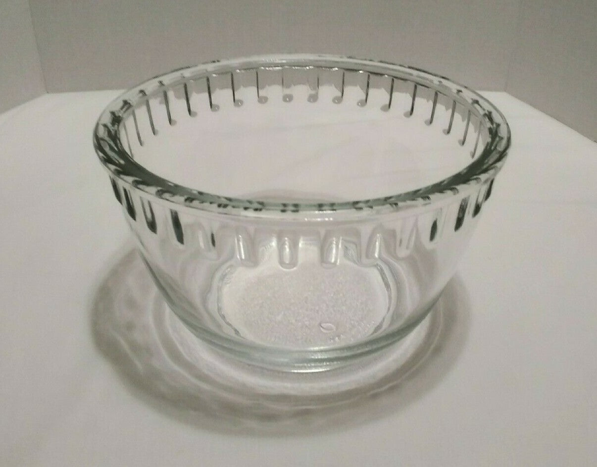 Vintage Mixing Bowl Quartz Large Cut Glass USA