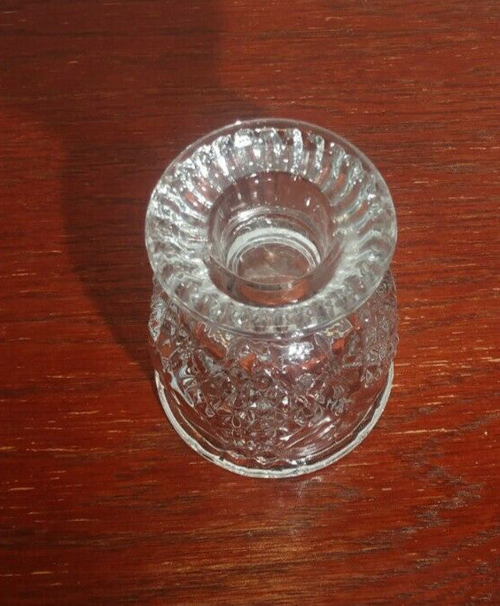 Vintage Avon Clear Glass Pineapple Tea Light Candle Votive by Fostoria