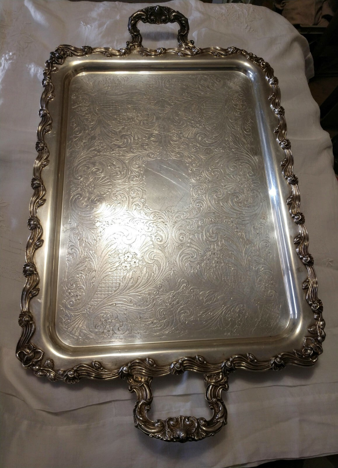 Antique F.B. Rogers Silver Co. Trademark 1883 Silver Plate Large Tray