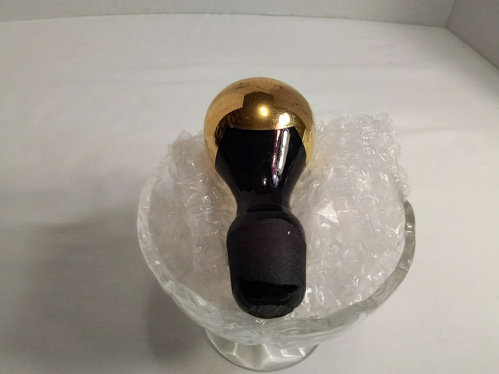 Glass Stopper with 24k gold trim over 3 1/4" Tall 3/4" Top 7/8" Stopper