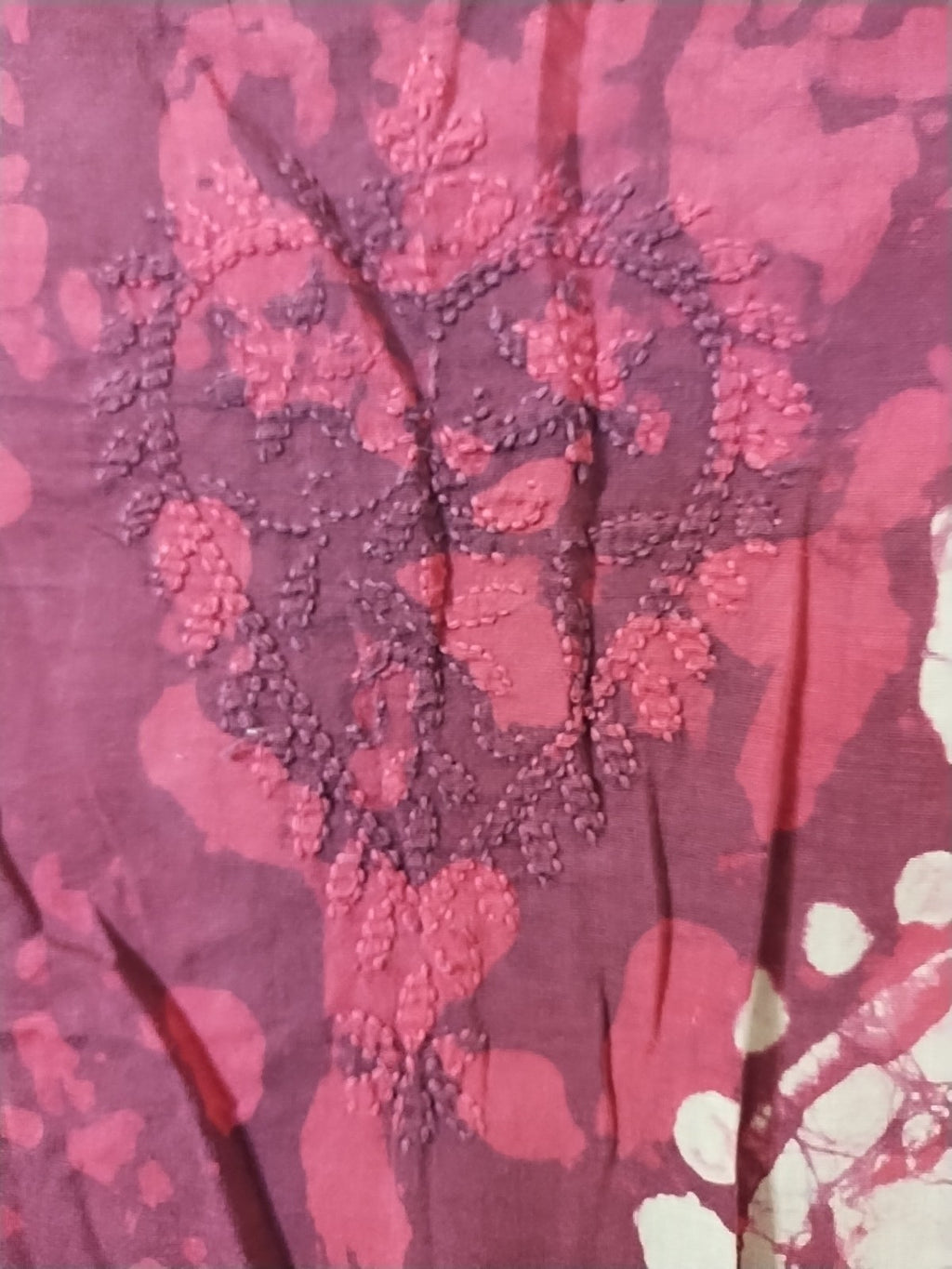 Batik Cotton Collarless Shirt