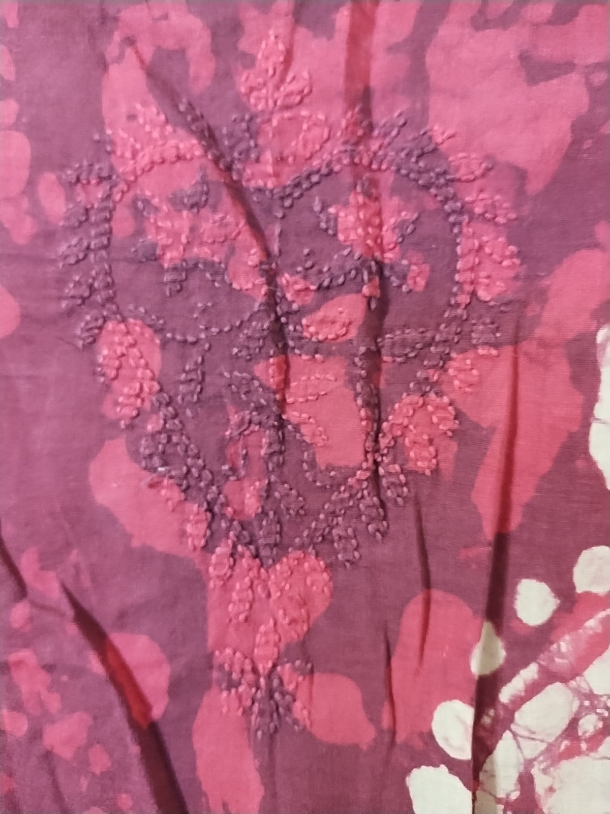 Batik Cotton Collarless Shirt