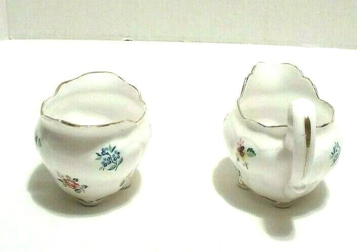 Vintage Royal Stafford Fine Bone China Mini Creamer and Sugar Forget Me Not