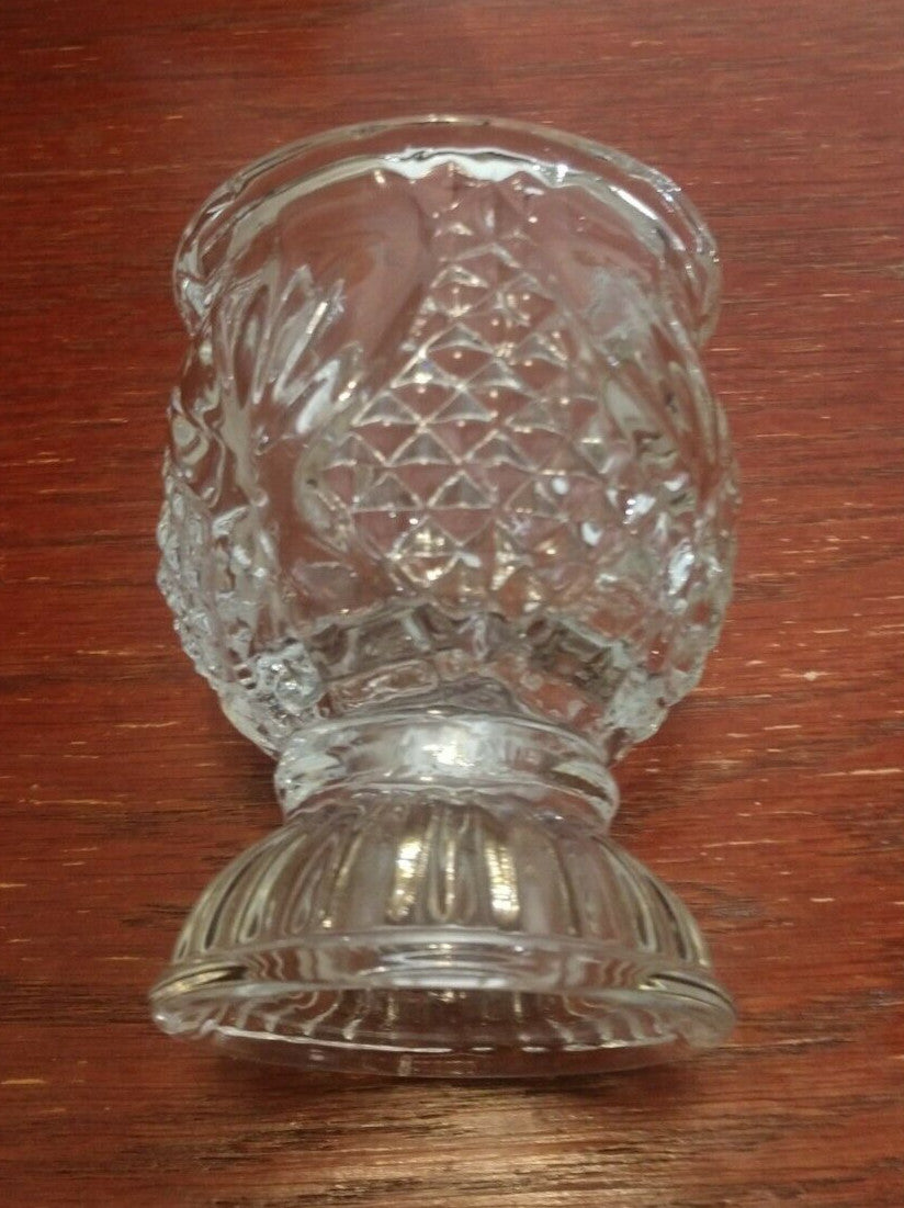 Vintage Avon Clear Glass Pineapple Tea Light Candle Votive by Fostoria
