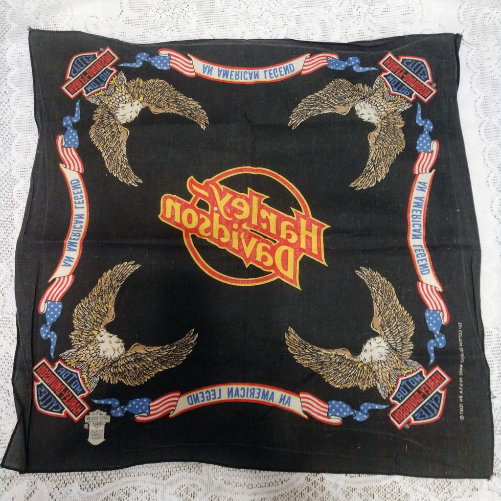 Vintage Harley Davidson Bandana Scarf