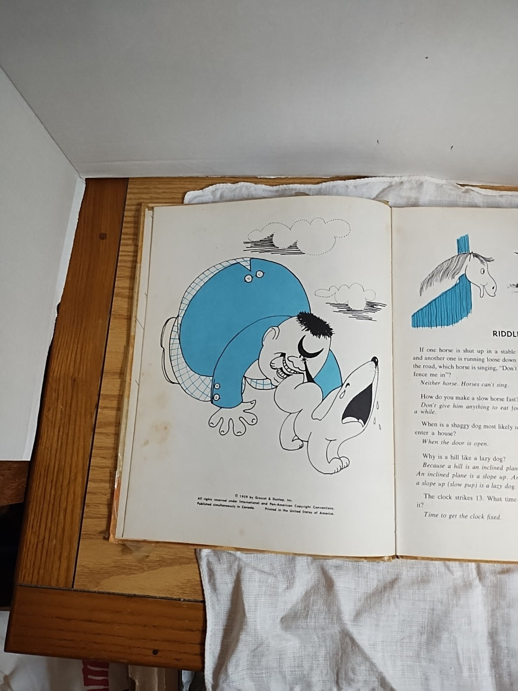 Jokes Riddles Funny Stories 1959 Grosset & Dunlap Book