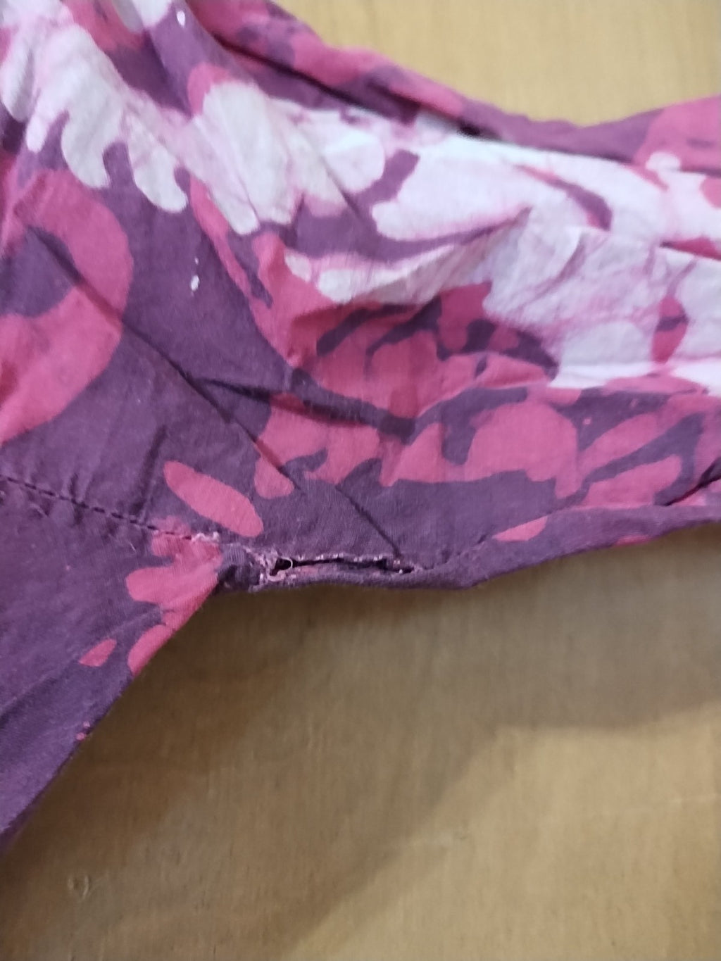 Batik Cotton Collarless Shirt