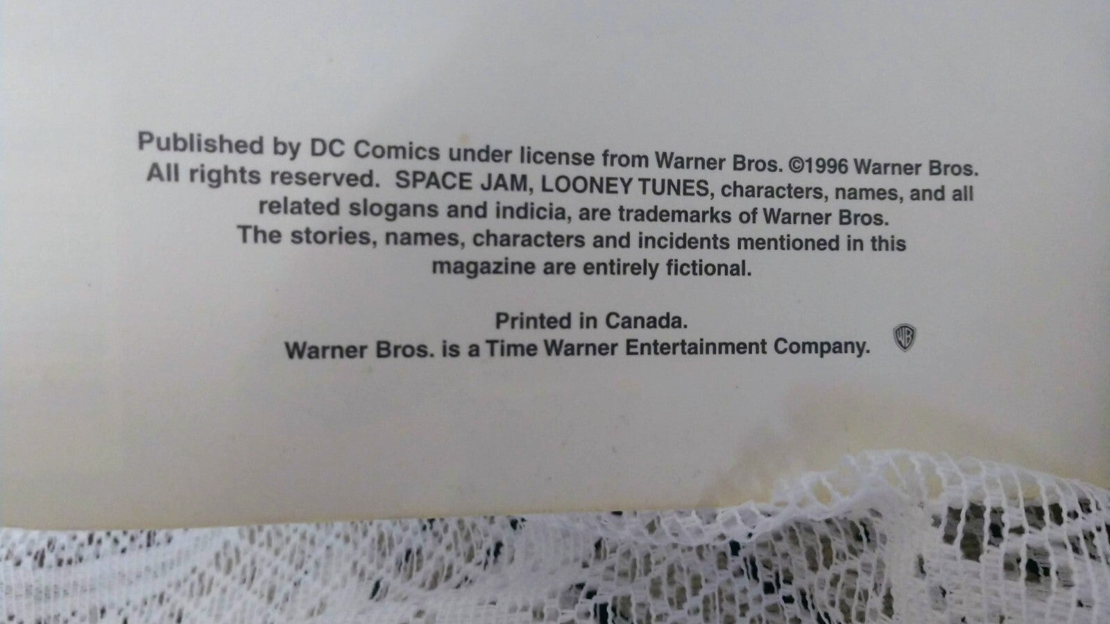 Space Jam DC Comics Michael Jordan Bugs Bunny Movie Book 1996