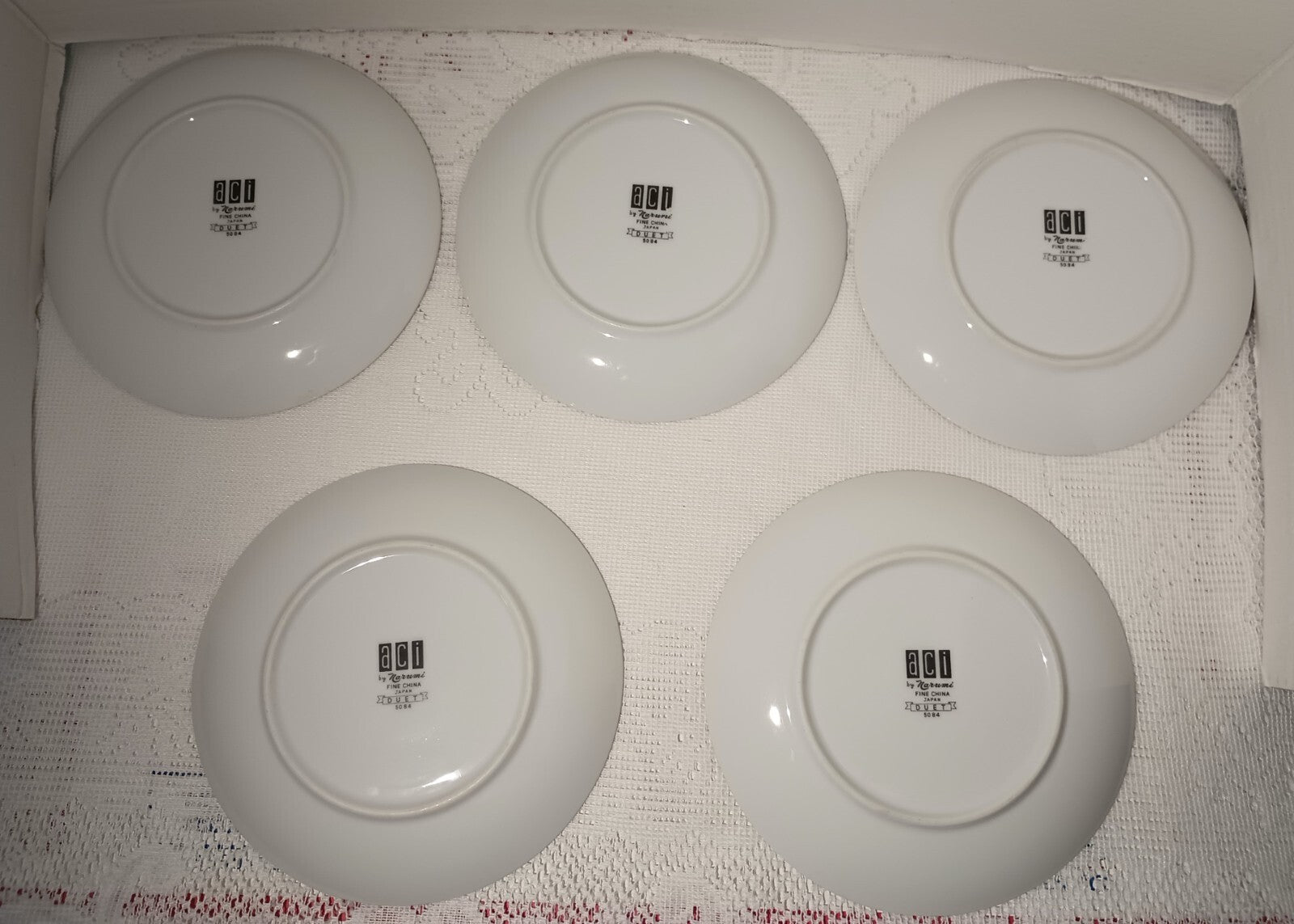 Vintage ACI Fine China Of Japan Duet 5084 Salad Plates