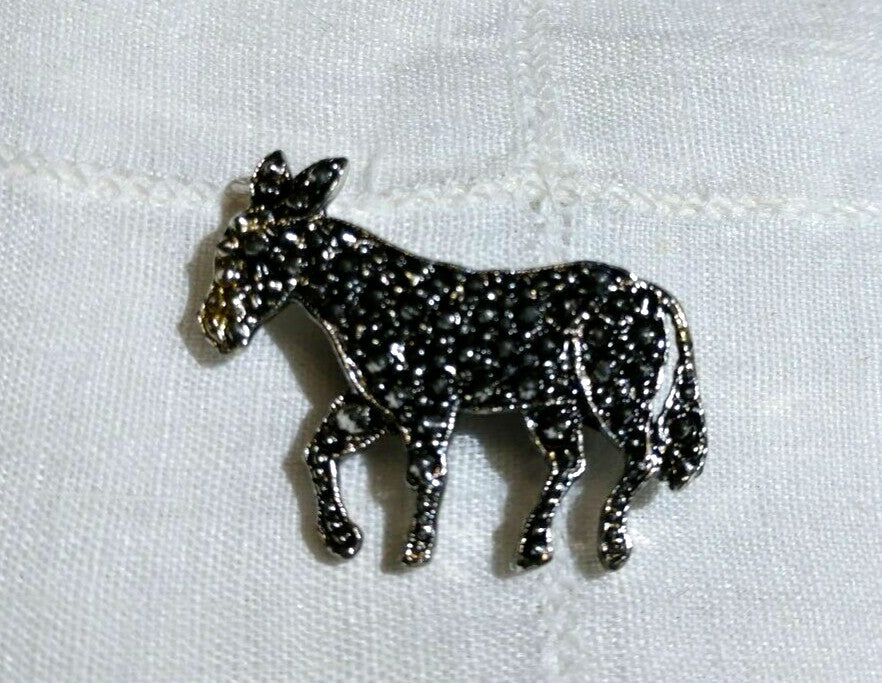 Vintage Rhinestone Donkey/Burrow Democratic Pins