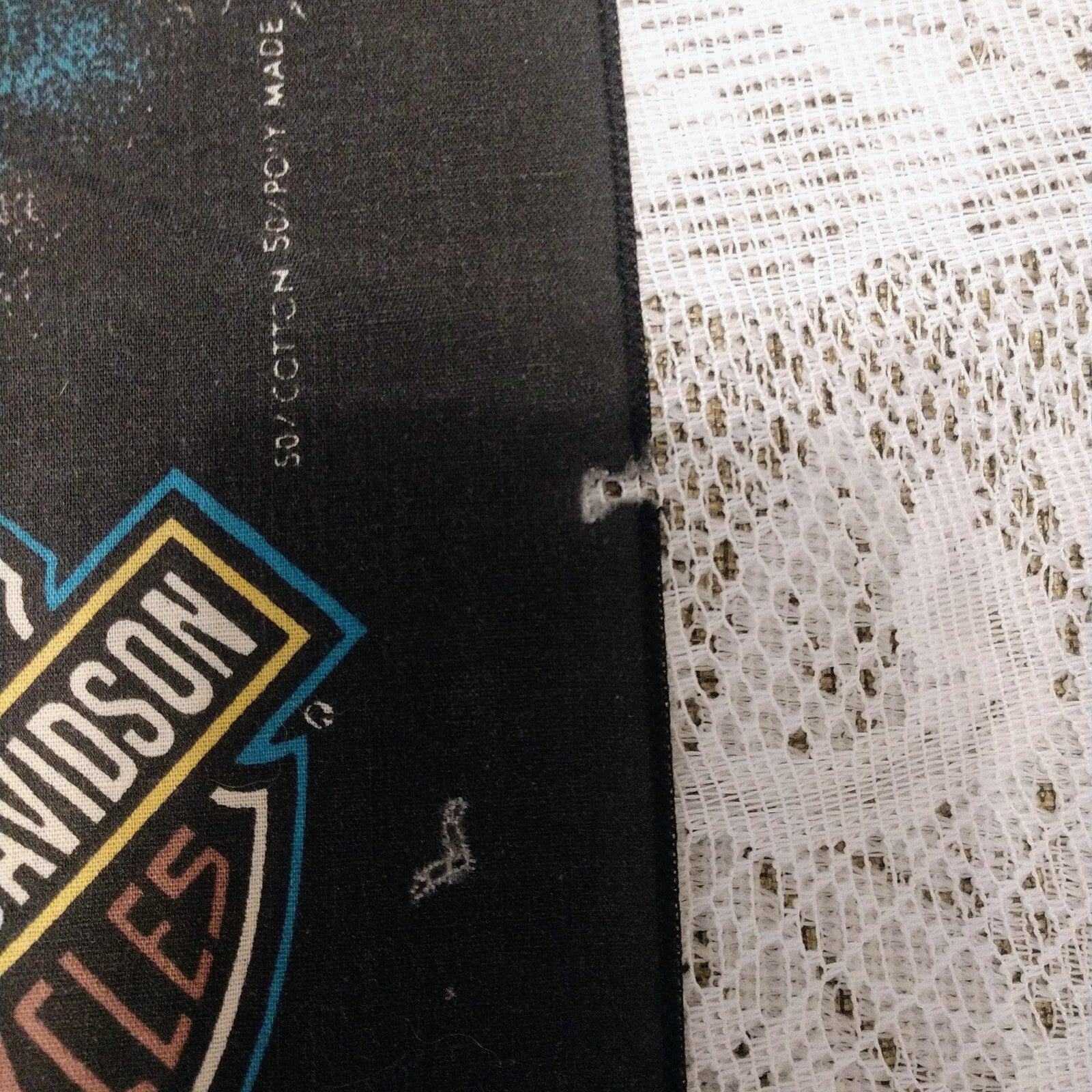 Vintage Harley Davidson Bald Eagle Scarf Bandana Handkerchief