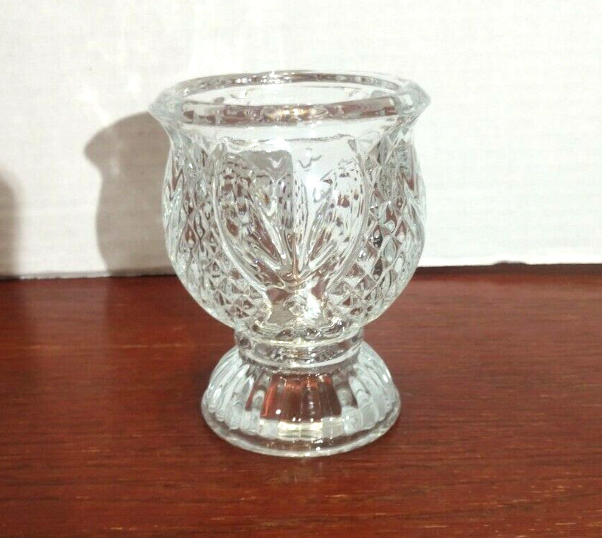 Vintage Avon Clear Glass Pineapple Tea Light Candle Votive by Fostoria