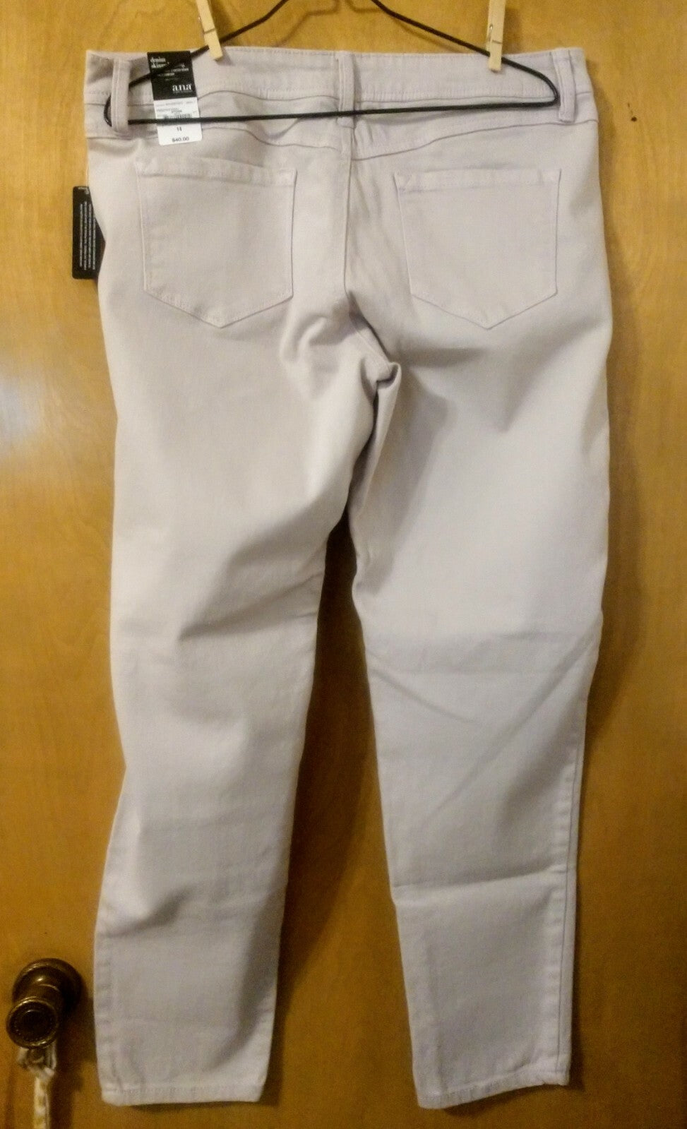 Stretch Jeans Denim Skinny Leggings Stone Beige Color a.n.a Women's