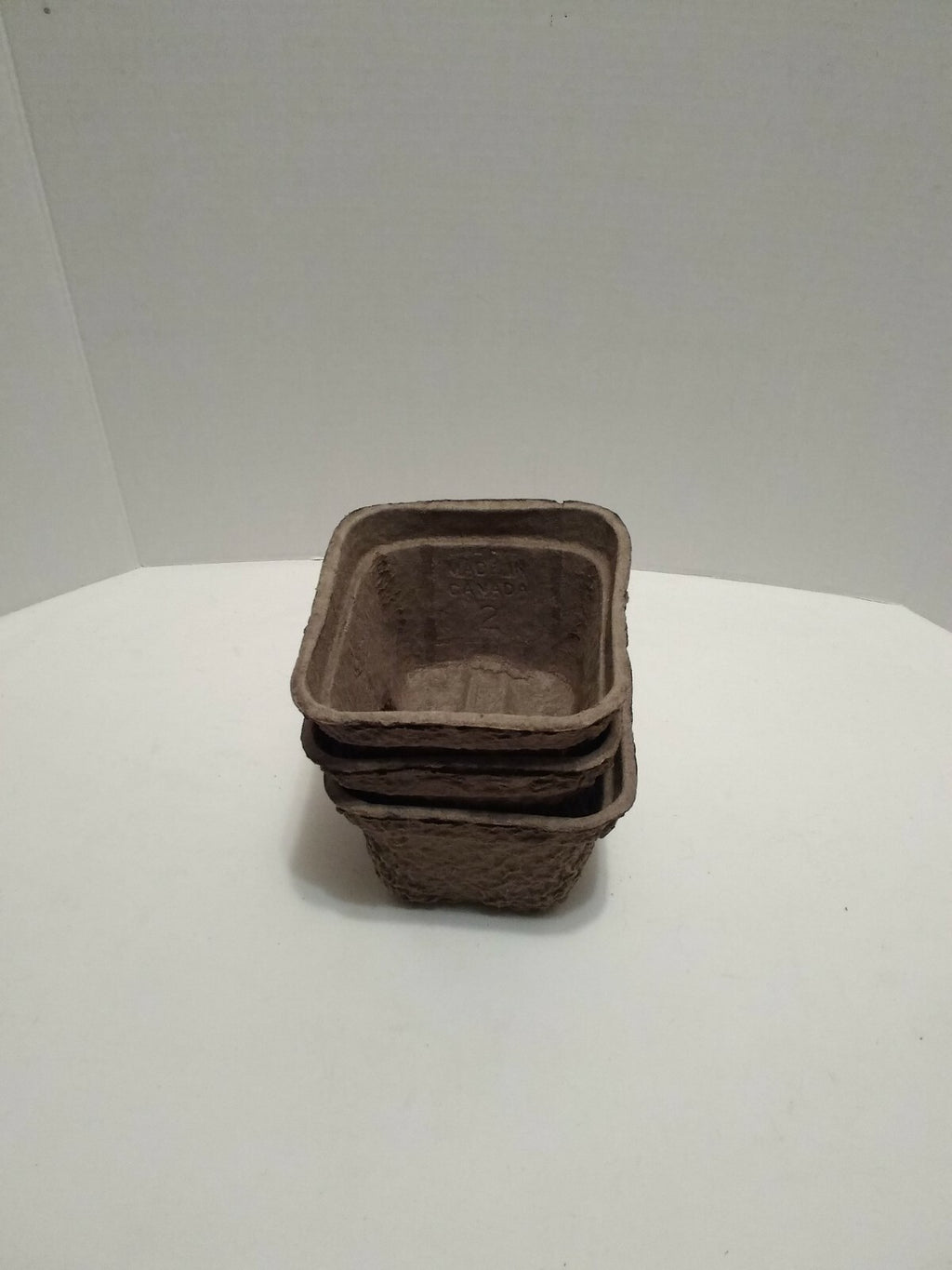 (Lot of 50 / 100 / 250)  Fiber Grow Square Pots 5.5" X 3.5" Tall Coir Pots