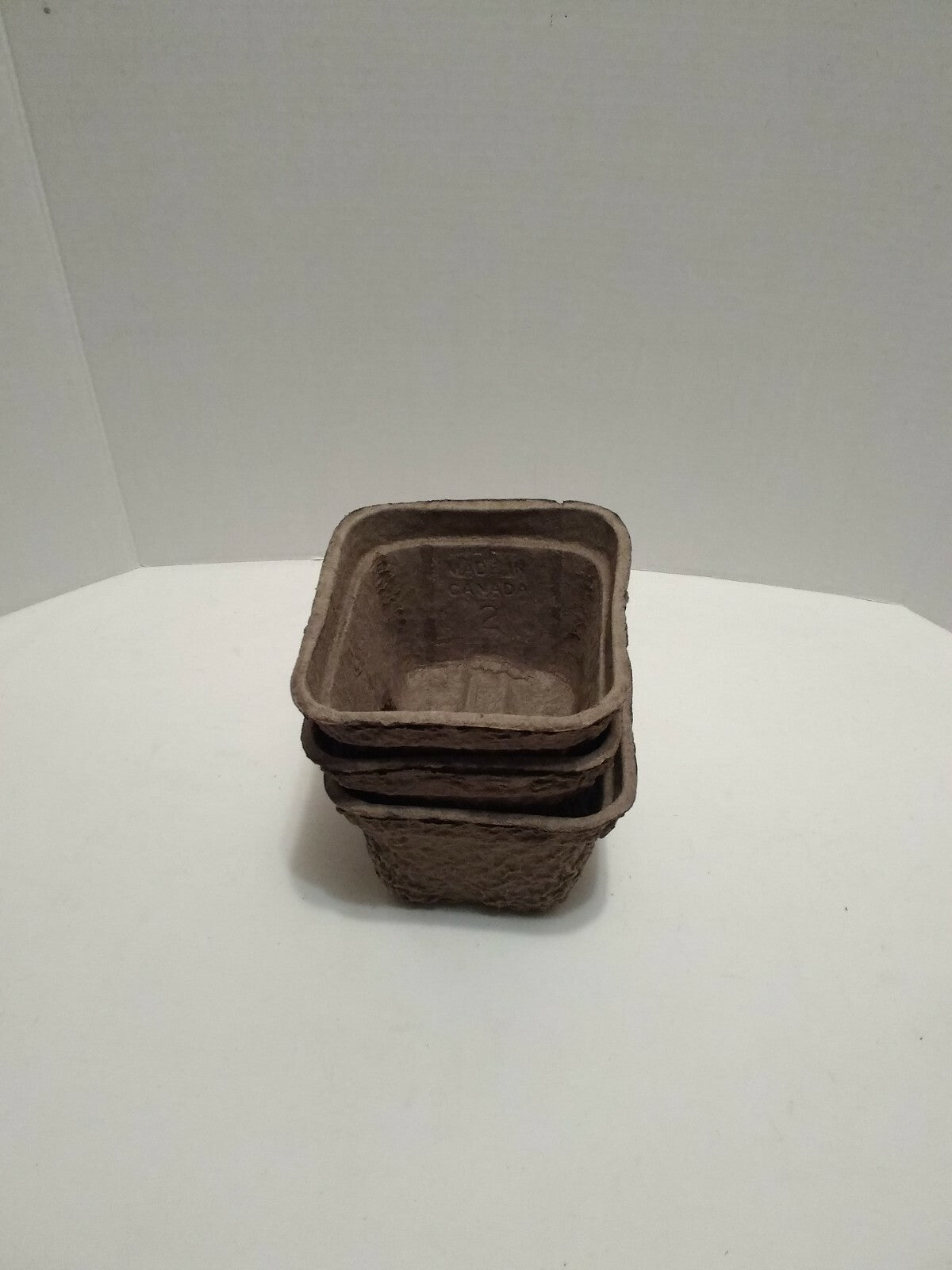 (Lot of 50 / 100 / 250)  Fiber Grow Square Pots 5.5" X 3.5" Tall Coir Pots