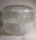 Vintage Ceiling Light Fixture Round Clear Frosted Glass Globe