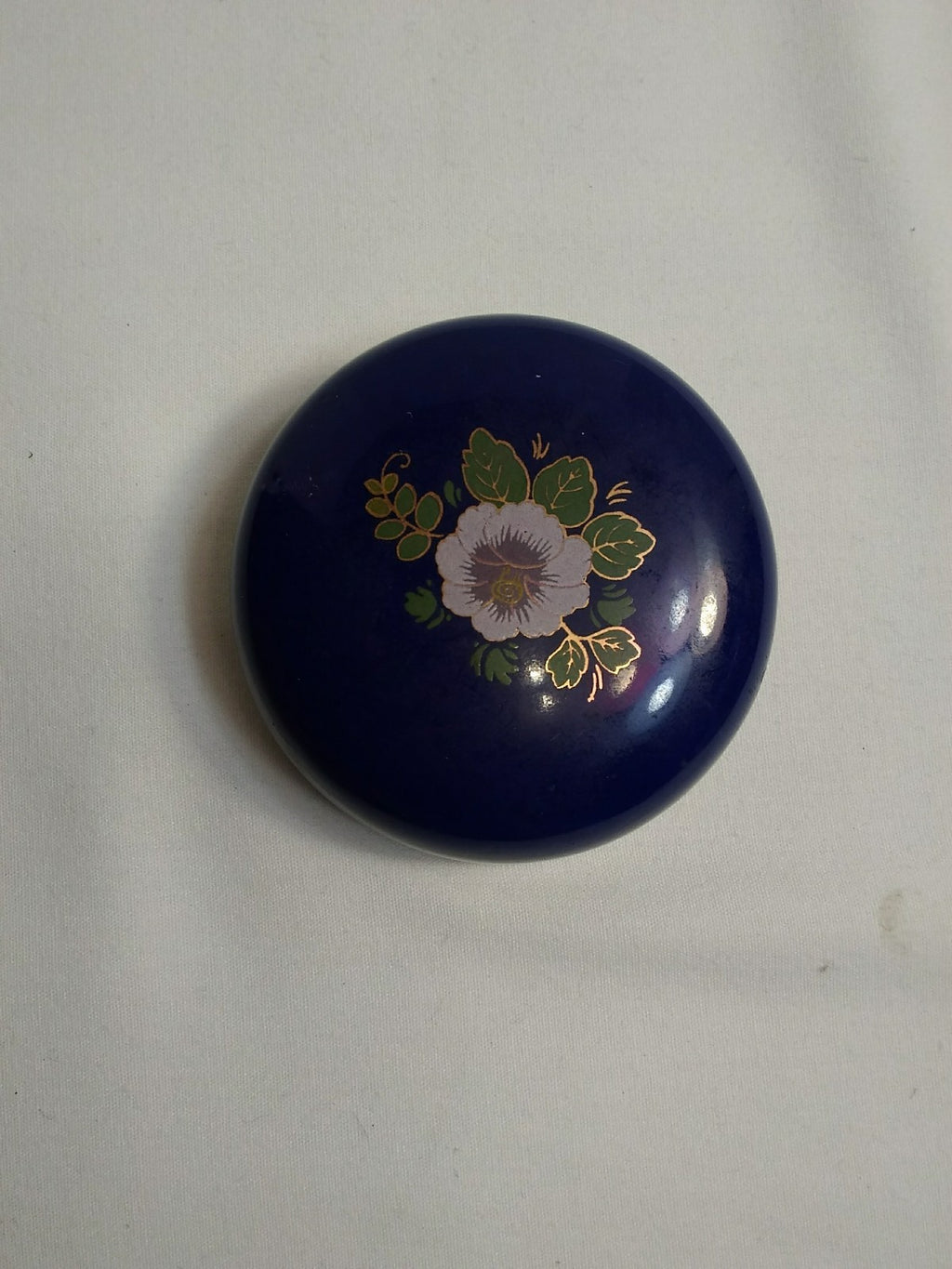 Vintage Ginger Jar Cobalt Blue With Pheasant